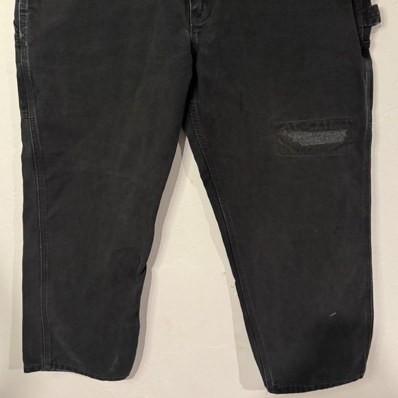 Vintage Carhartt Pants Mens 36x30 Black B11 Carpenter Canvas Workwear Utility - Picture 8 of 11